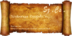 Szobonya Csobán névjegykártya